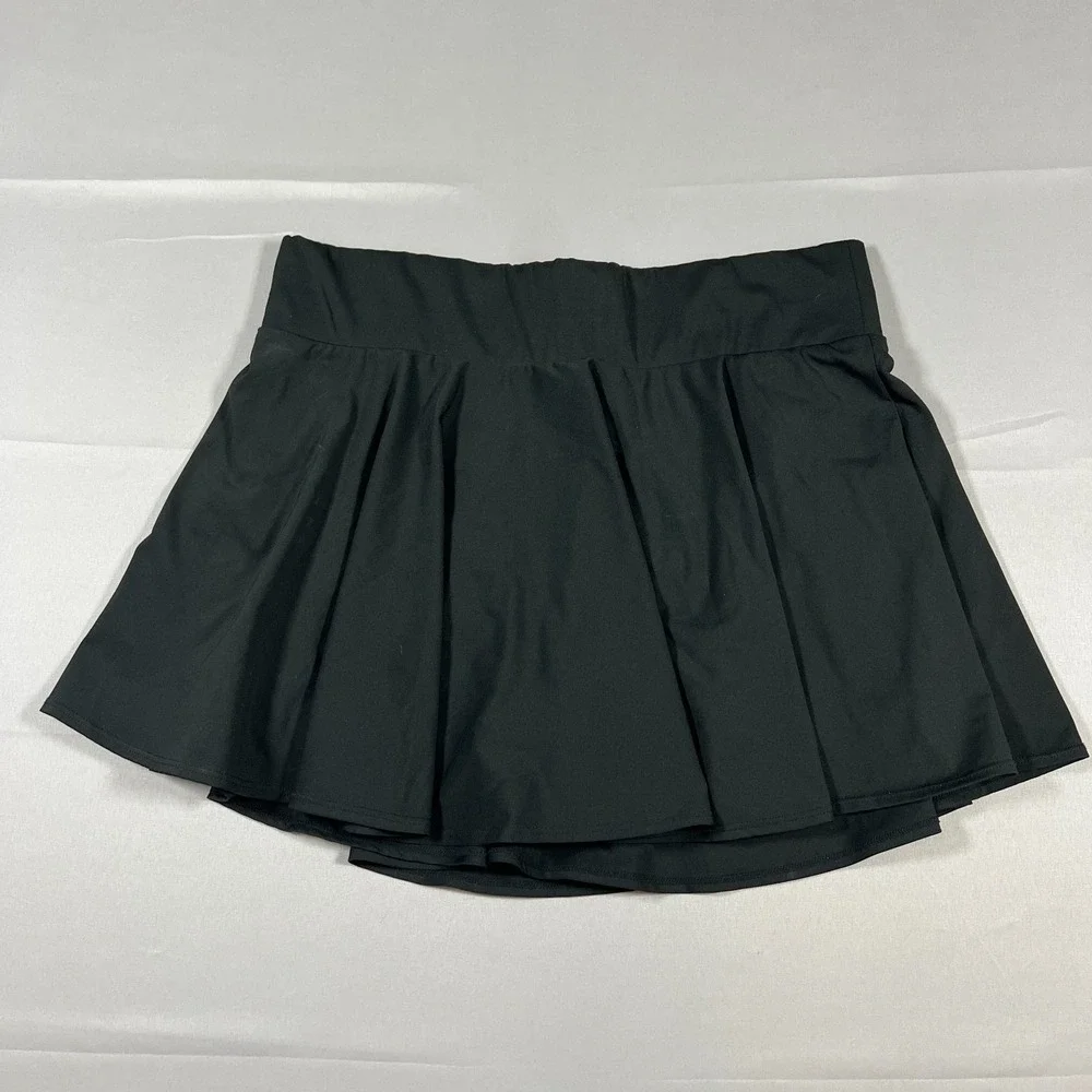 Baleaf Athletic Skorts Womens XL Black Stretch High Waisted Built In Liner Golf